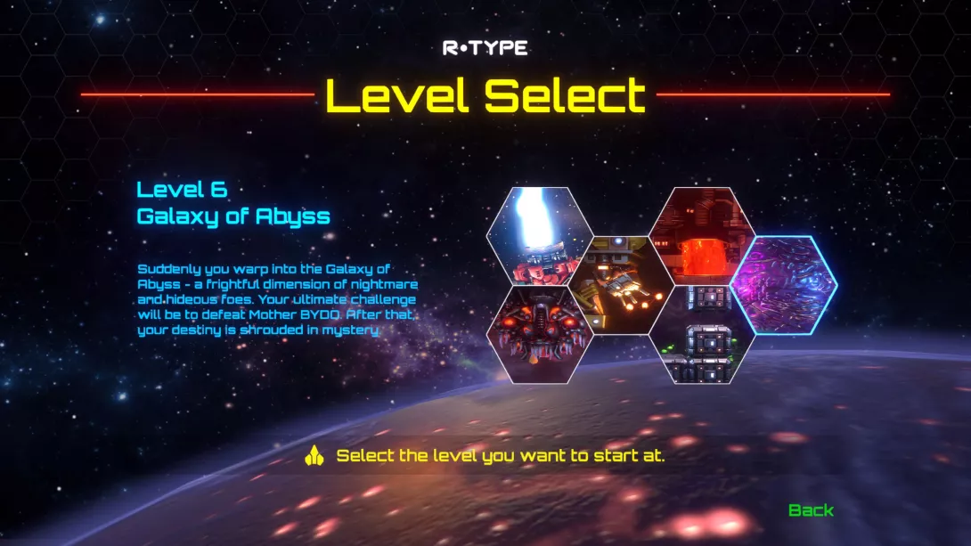 R-Type Dimensions III_Kenttävalinta