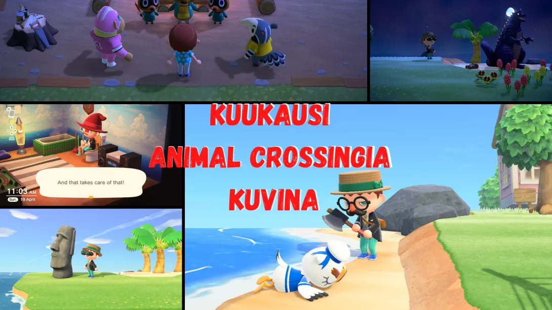 Kuukausi Animal Crossingia kuvina