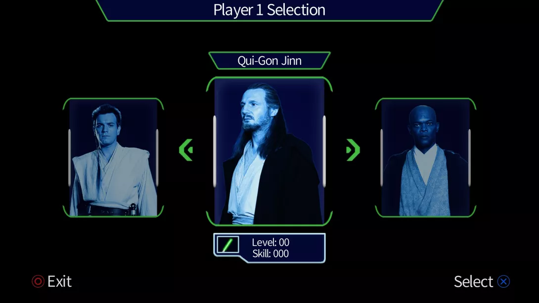 STAR WARS: Episode I Jedi Power Battles hahmonvalinta