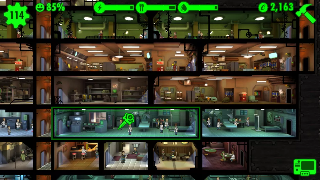 Fallout Shelter, kuhinaa väestönsuojassa
