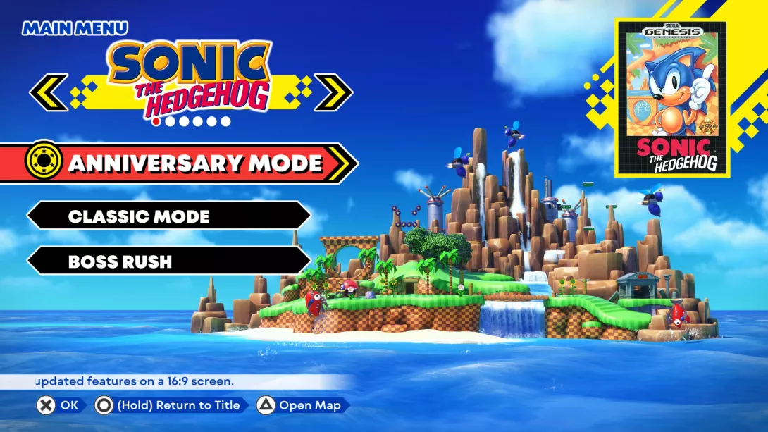 Sonic Origins: Valikko