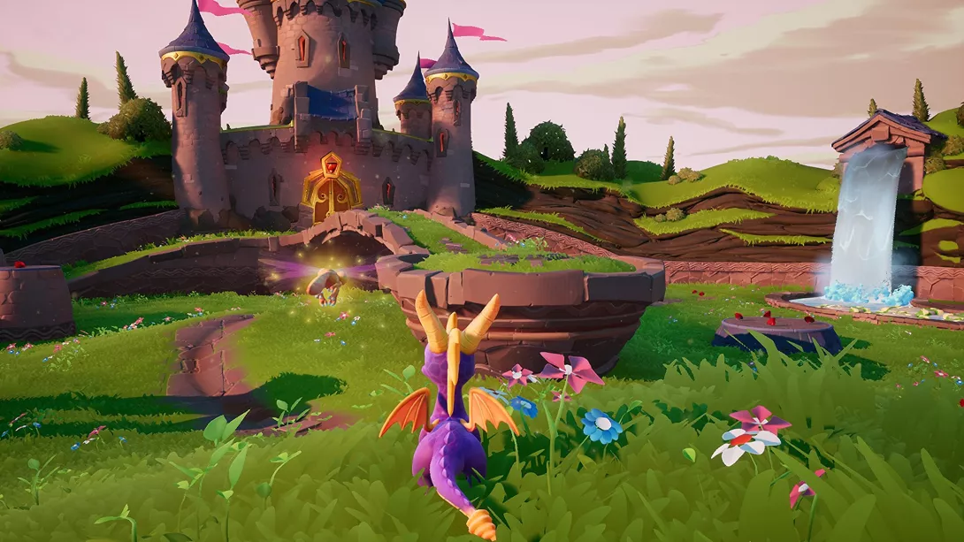 Spyro Reignited Trilogy nurmea ja linnaa