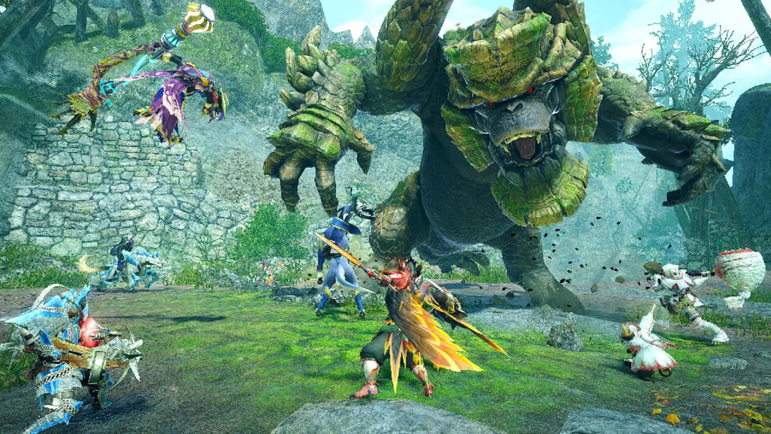 Monster Hunter Rise: Sunbreak ja vihertävä kolossi