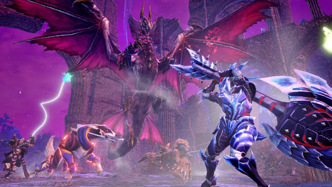 Monster Hunter Rise: Sunbreak lohikäärmeen kimpussa