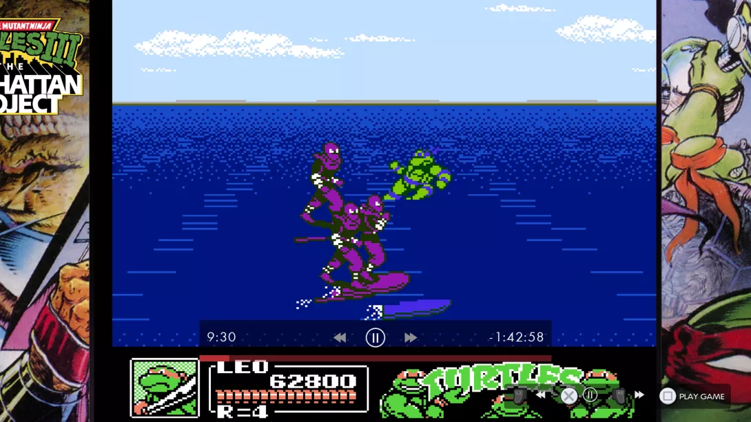 Teenage Mutant Ninja Turtles: The Cowabunga Collection mätkettä vesillä