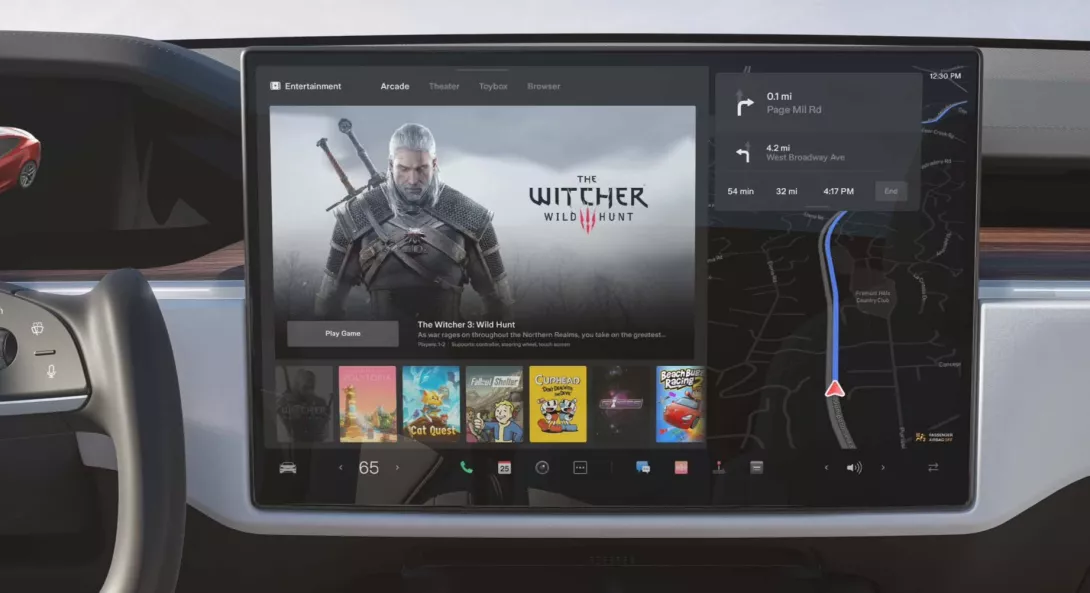 Tesla videopelit ruudulla