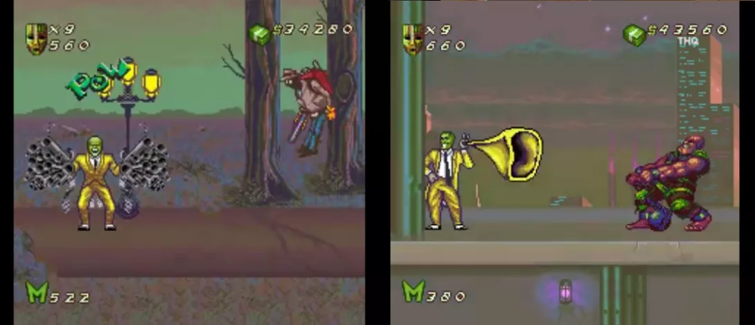 The Mask pyssyt ja äänitorvi SNES