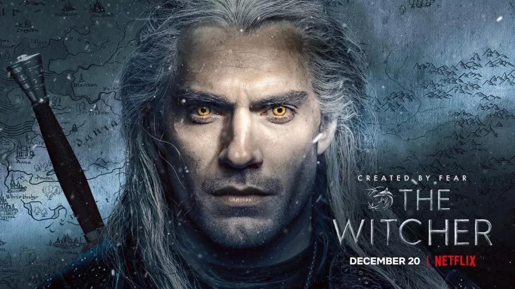 The Witcher Netflix Henry Cavill banneri