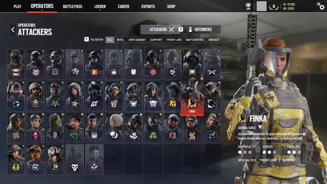 Siege X Roster