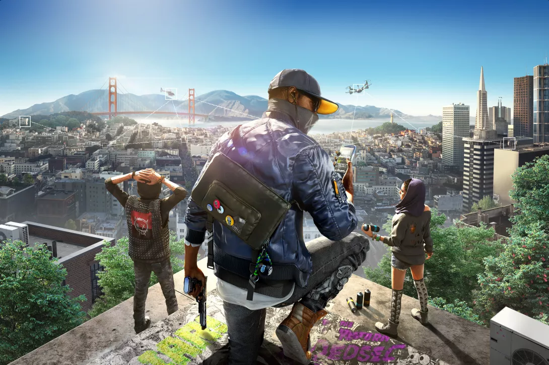Watch Dogs 2 kaupunki ilman tekstiä