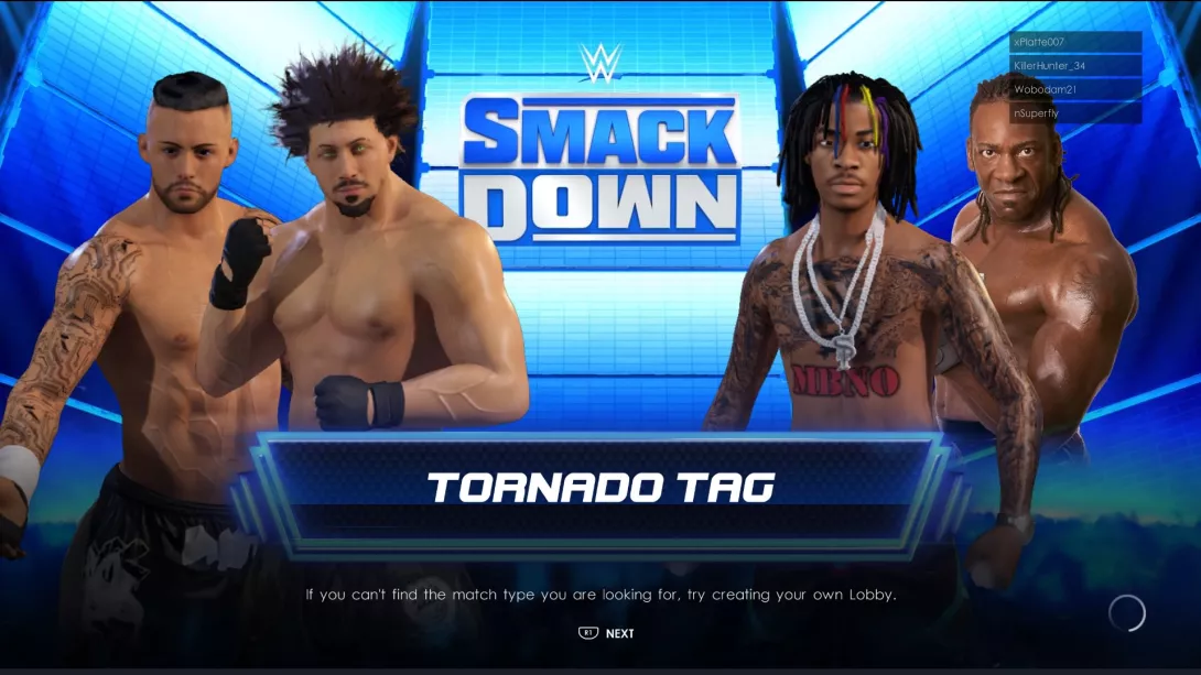 ​​WWE 2k22 tornado tag