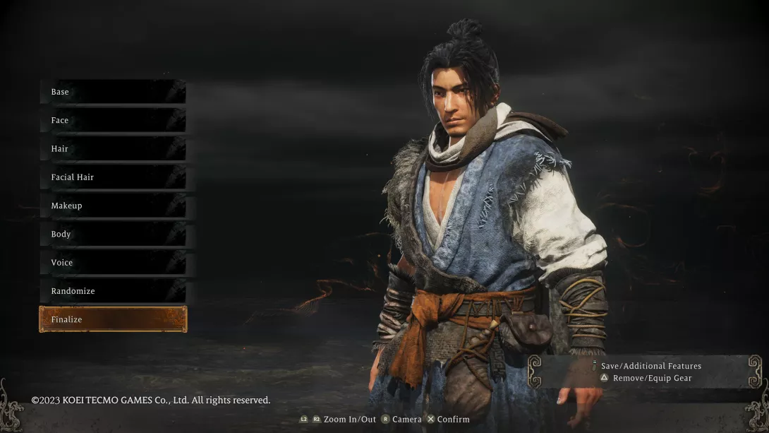 Wo Long: Fallen Dynasty - hahmonluonti