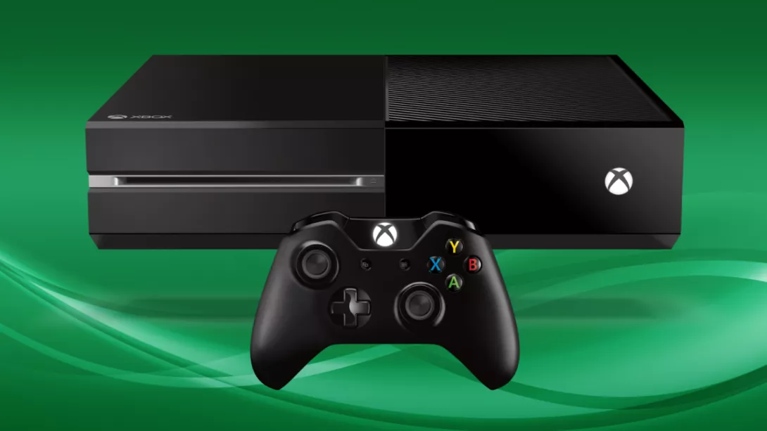Xbox One ja ohjain vihreällä pohjalla