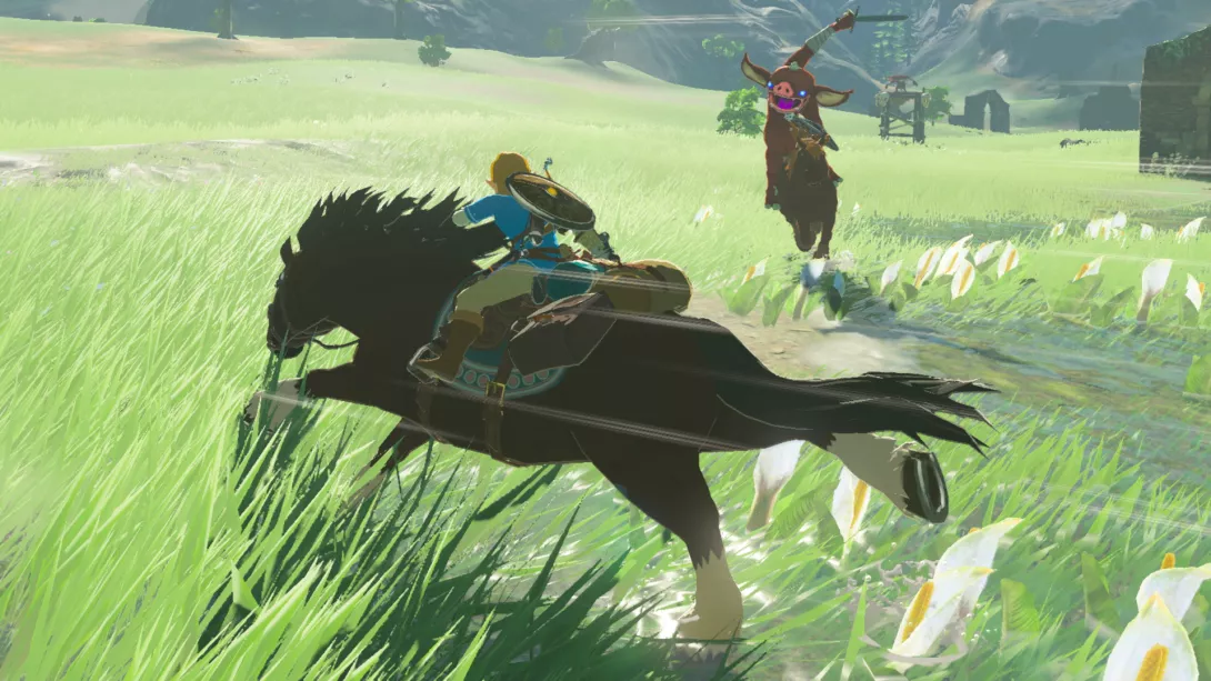 The Legend of Zelda: Breath of the Wild Link ratsastaa