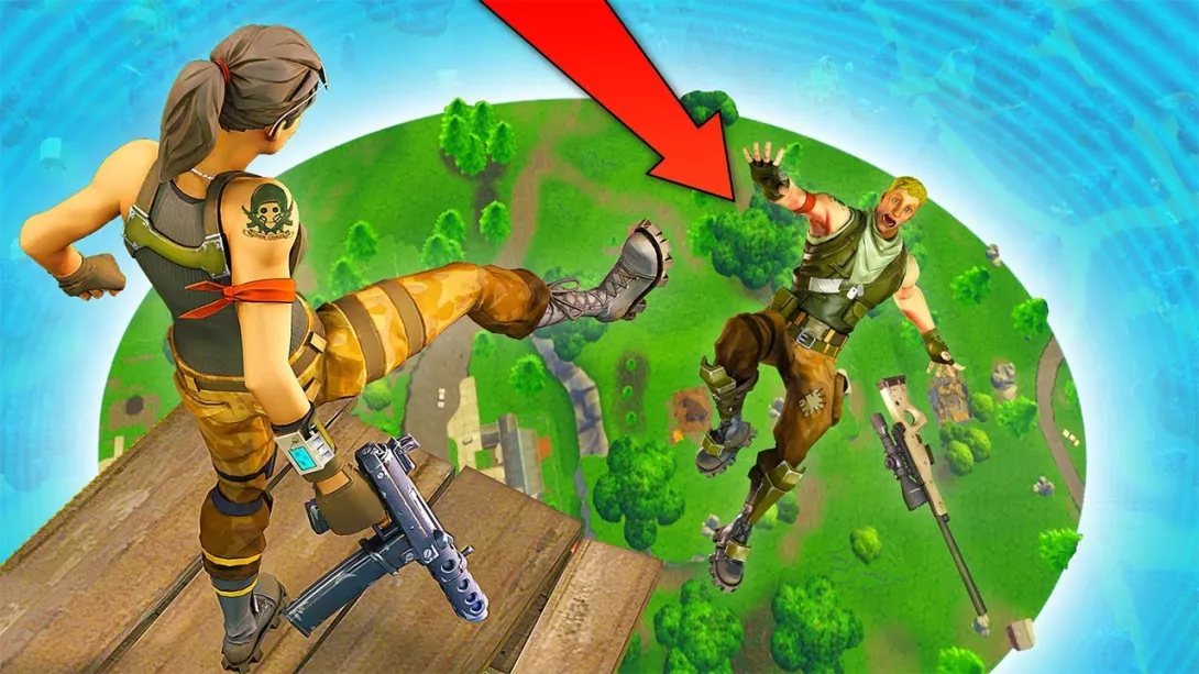 Fortnite ja potku tornin huipulta