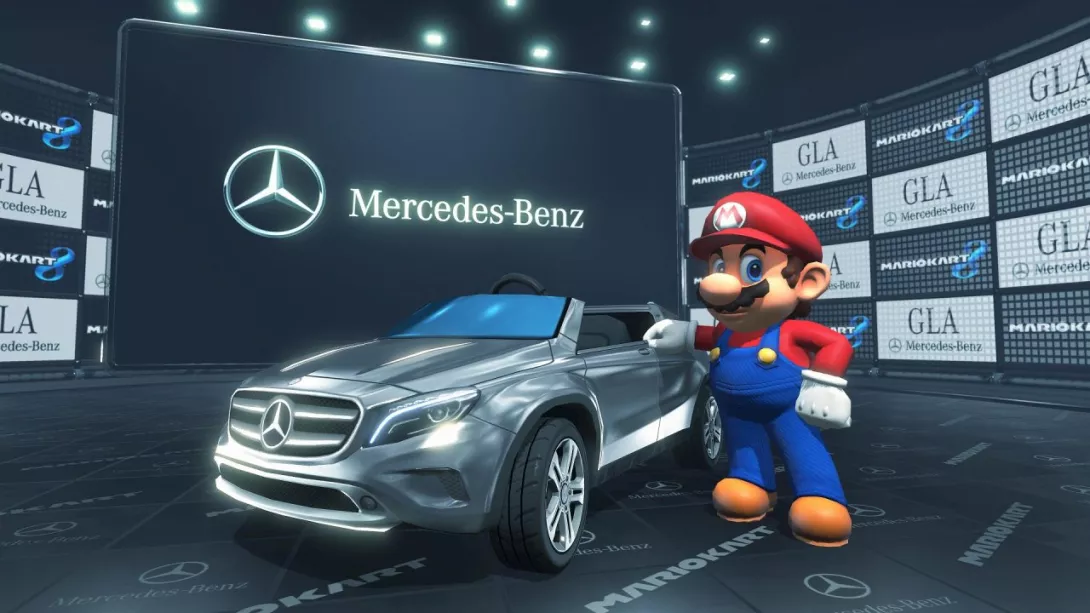 Mario istuu Mersun rattiin Mario Kart 8:n ilmaisessa lisäsisällössä