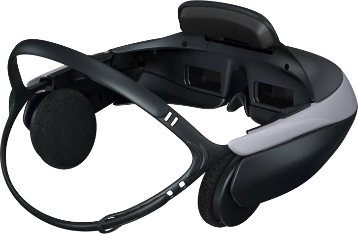 Sony Head Mounted Display linssien puolelta esitettynä