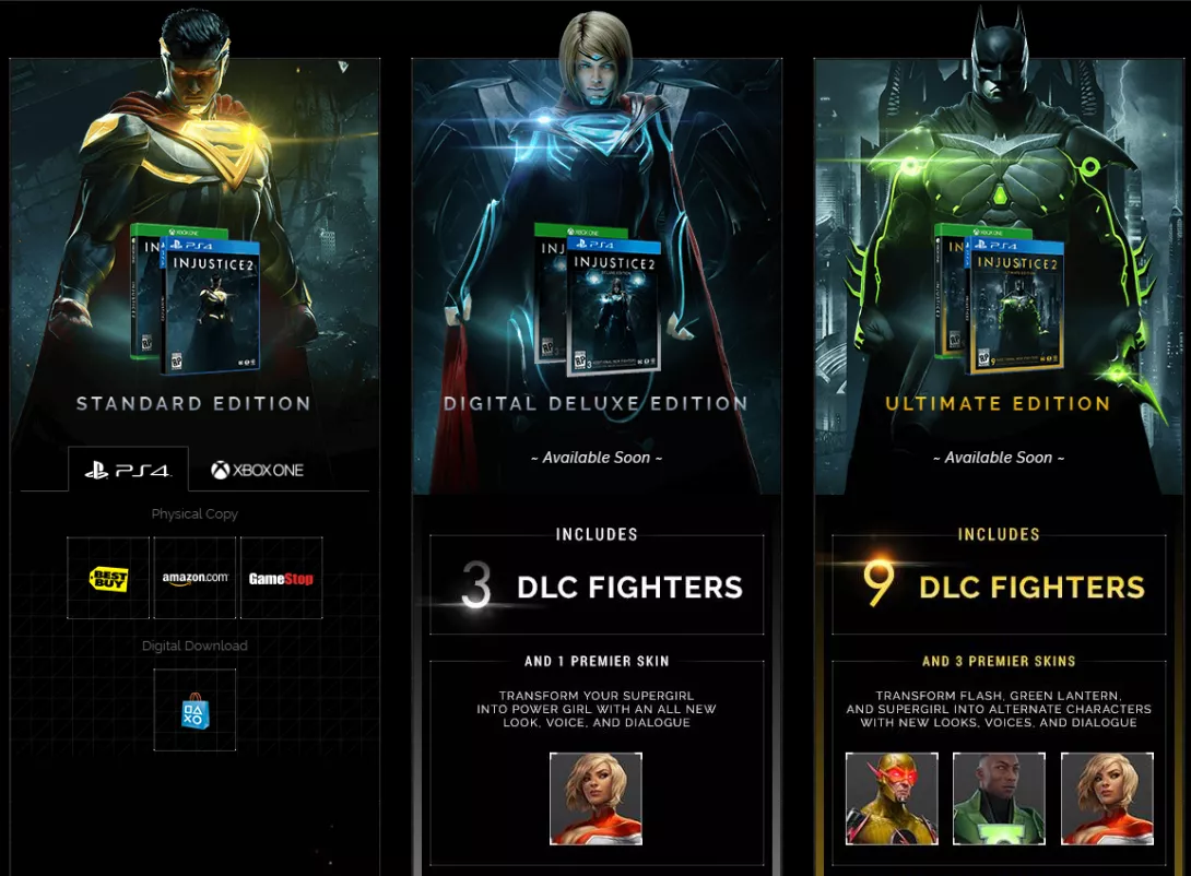 Injustice 2 versiot