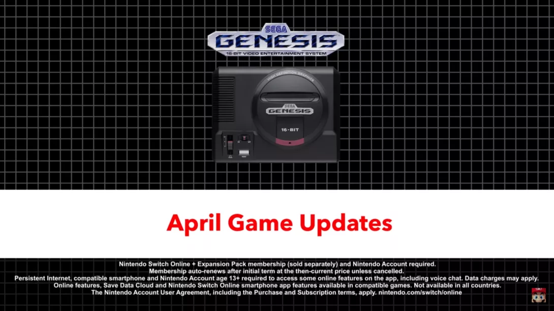 mega drive april 2023 Nintendo Switch Online