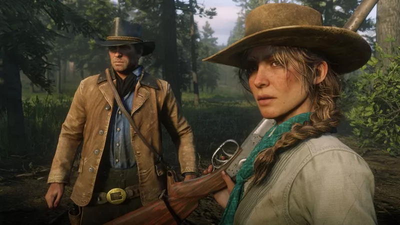 Red Dead Redemption 2 kaksi sankaria jylhän kuusiston