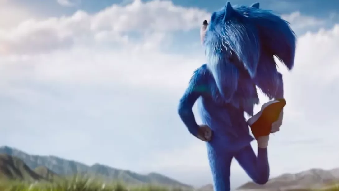 Sonic venyttää etureittä ja katsoo pilviä