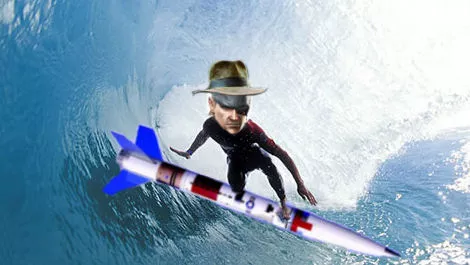 Indiana Jones surffaa risteilyohjuksella
