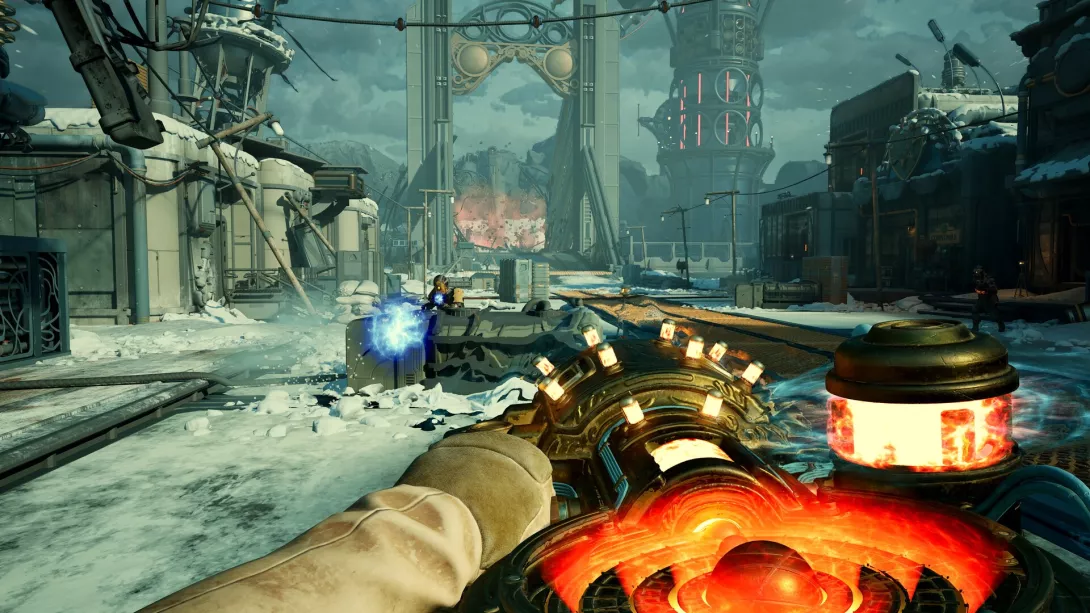 Outer Worlds 2 talvimaisemat ja pyssy 